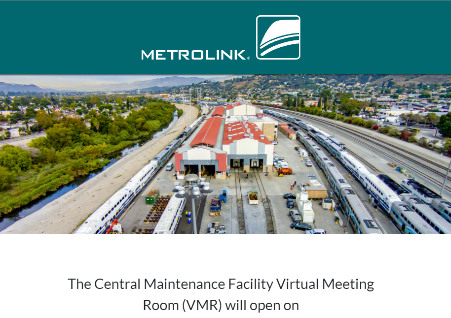 The Central Maintenance Facility Virtual Meeting Room (VMR) will open on Saturday October 23, 2021